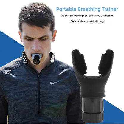 Silicone Breathing Fitness Exercise Equipment Portable Throat Adjustable Resistance Breathing Exercise Device