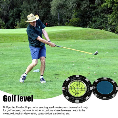 Golf Putt Ball Marker High Precision Round Green Reader Golfing Putting Aid Golf Slope Putting Reader 1PC JJ024