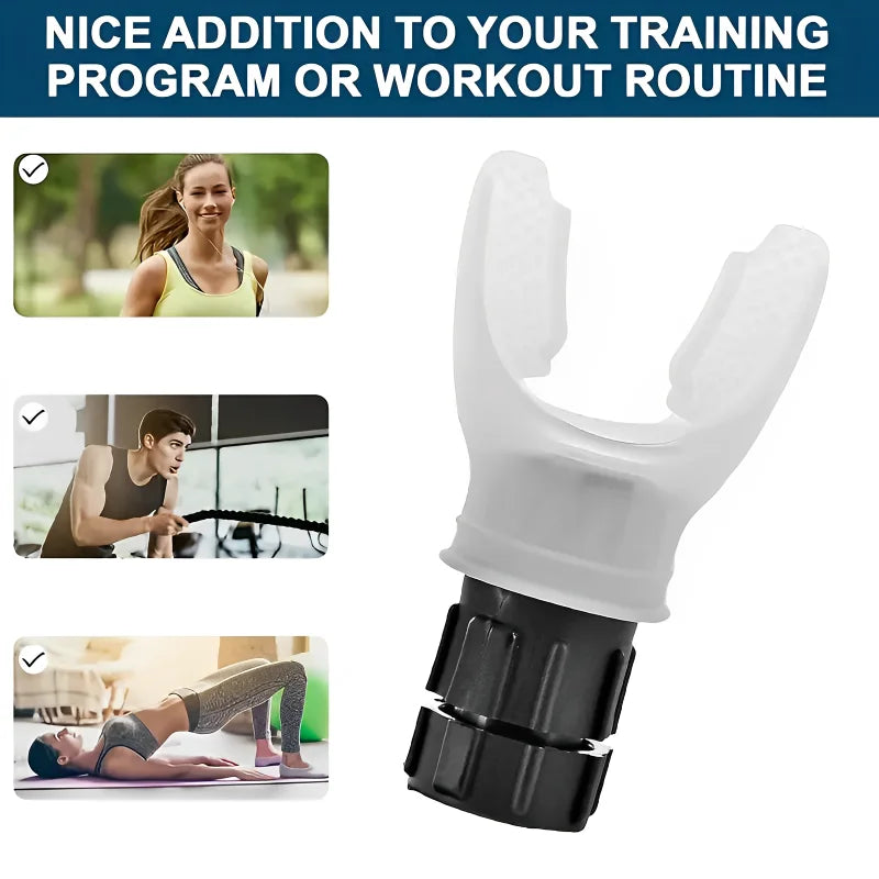 Silicone Breathing Fitness Exercise Equipment Portable Throat Adjustable Resistance Breathing Exercise Device