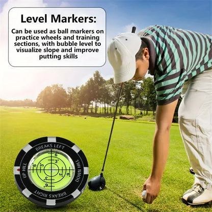Golf Putt Ball Marker High Precision Round Green Reader Golfing Putting Aid Golf Slope Putting Reader 1PC JJ024