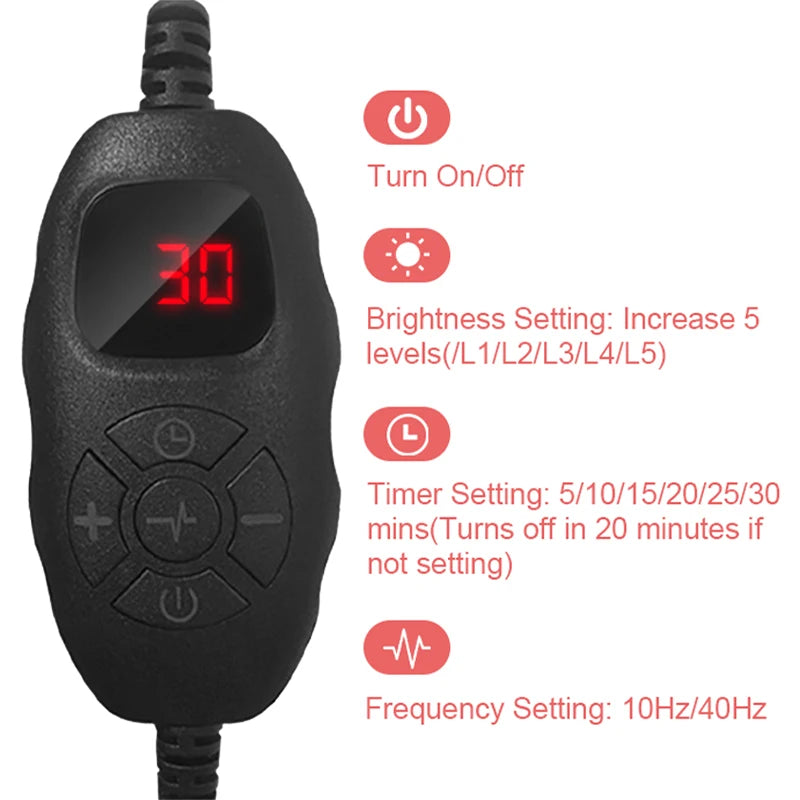 Red Light Therapy Belt 660nm 850nm Near Infrared Light Therapy for Body, Relaxing Muscle, Inflammation, Improve Circulation